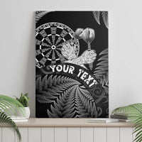 Personalised New Zealand Aotearoa Darts Masters Canvas Wall Art Silver Fern and Maori Spirit - Polynesian Pride