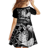 Personalised New Zealand Aotearoa Darts Masters Family Matching Tank Maxi Dress and Hawaiian Shirt Silver Fern and Maori Spirit - Polynesian Pride