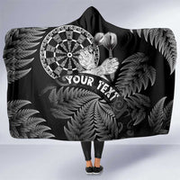 Personalised New Zealand Aotearoa Darts Masters Hooded Blanket Silver Fern and Maori Spirit - Polynesian Pride