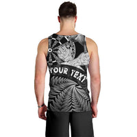 Personalised New Zealand Aotearoa Darts Masters Men Tank Top Silver Fern and Maori Spirit - Polynesian Pride