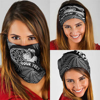 Personalised New Zealand Aotearoa Darts Masters Neck Gaiter Silver Fern and Maori Spirit - Polynesian Pride