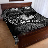 Personalised New Zealand Aotearoa Darts Masters Quilt Bed Set Silver Fern and Maori Spirit - Polynesian Pride