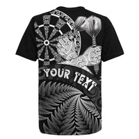 Personalised New Zealand Aotearoa Darts Masters Rugby Jersey Silver Fern and Maori Spirit - Polynesian Pride