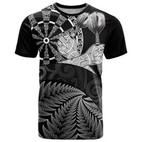 Personalised New Zealand Aotearoa Darts Masters T Shirt Silver Fern and Maori Spirit - Polynesian Pride