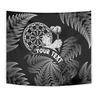 Personalised New Zealand Aotearoa Darts Masters Tapestry Silver Fern and Maori Spirit - Polynesian Pride