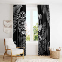 Personalised New Zealand Aotearoa Darts Masters Window Curtain Silver Fern and Maori Spirit - Polynesian Pride