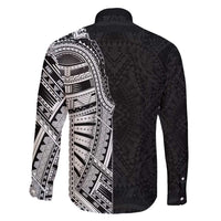 Traditional Polynesian Art Tattoos Family Matching Puletasi and Hawaiian Shirt Black Color LT03 - Polynesian Pride