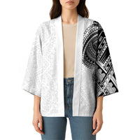 Traditional Polynesian Art Tattoos Kimono White Color - Polynesian Pride