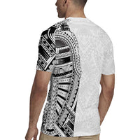 Traditional Polynesian Art Tattoos Rugby Jersey White Color - Polynesian Pride