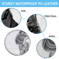 Traditional Polynesian Art Tattoos Spare Tire Cover White Color - Polynesian Pride