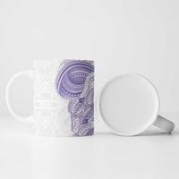 Traditional Polynesian Art Tattoos Ceramic Mug Purple Color - Polynesian Pride