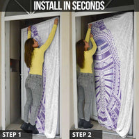 Traditional Polynesian Art Tattoos Door Cover Purple Color - Polynesian Pride