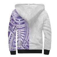 Traditional Polynesian Art Tattoos Sherpa Hoodie Purple Color - Polynesian Pride