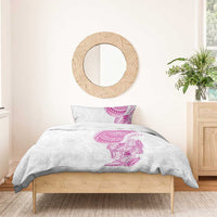 Traditional Polynesian Art Tattoos Bedding Set Pink Color - Polynesian Pride