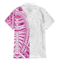 Traditional Polynesian Art Tattoos Family Matching Mermaid Dress and Hawaiian Shirt Pink Color LT03 - Polynesian Pride