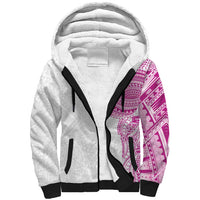 Traditional Polynesian Art Tattoos Sherpa Hoodie Pink Color - Polynesian Pride