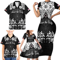 Aotearoa Waitangi Day - Toitu Te Tiriti Family Matching Short Sleeve Bodycon Dress and Hawaiian Shirt New Zealand Honour the Treaty LT03 - Polynesian Pride