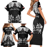 Aotearoa Waitangi Day - Toitu Te Tiriti Family Matching Short Sleeve Bodycon Dress and Hawaiian Shirt New Zealand Honour the Treaty LT03 - Polynesian Pride