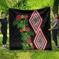 Aotearoa Tukutuku Motif Quilt Pohutukawa and Fern Leaves LT03 - Polynesian Pride
