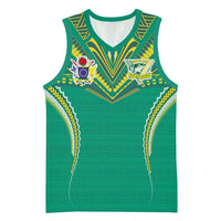 Custom Cook Islands Rugby Basketball Jersey Tatau Art Sport Style Green Color