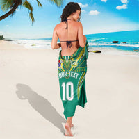 Custom Cook Islands Rugby Sarong Tatau Art Sport Style Green Color LT03 - Polynesian Pride