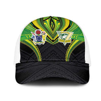 Cook Islands Rugby Mesh Trucker Cap Tatau Art Sport Style Black Color