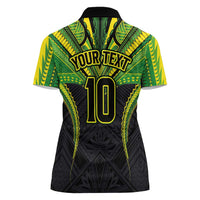 Custom Cook Islands Rugby Women Polo Shirt Tatau Art Sport Style Black Color LT03 - Polynesian Pride
