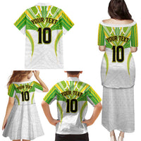 Custom Cook Islands Rugby Family Matching Puletasi and Hawaiian Shirt Tatau Art Sport Style White Color LT03 - Polynesian Pride