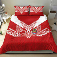 Tonga Rugby Bedding Set Ngatu Motifs and Pacific Patterns LT03 - Polynesian Pride