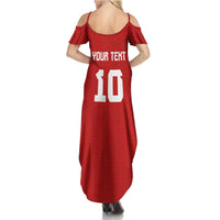 Custom Tonga Rugby Family Matching Summer Maxi Dress and Hawaiian Shirt Ngatu Motifs and Pacific Patterns