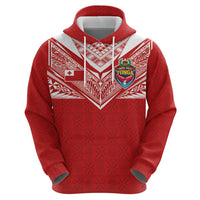 Custom Tonga Rugby Hoodie Ngatu Motifs and Pacific Patterns LT03 - Polynesian Pride