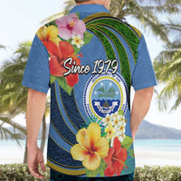 Micronesia Constitution Day Hawaiian Shirt Hibiscus and Tapa Tribal Pattern LT03 - Polynesian Pride