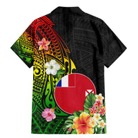 Wallis and Futuna Victory Day Family Matching Mermaid Dress and Hawaiian Shirt Tribal Polynesian Tattoo and Hibiscus Flower LT03 - Polynesian Pride