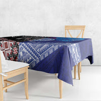 Samoa and Aotearoa Together Tablecloth Tatau Art Tattoos-Taniko and Maori with Fern