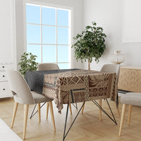 Samoa Siapo Motif Half Style Tablecloth Brown Version