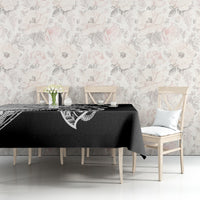 Guam Fish Hook and Palm Tree Tablecloth Polynesian Pattern Half Style