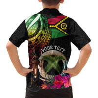 Personalised Vanuatu 44th Anniversary Hawaiian Shirt Boars Tusk and Melanesian Warrior Indipendens Dei LT03 - Polynesian Pride