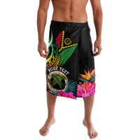 Personalised Vanuatu 44th Anniversary Lavalava Boars Tusk and Melanesian Warrior Indipendens Dei