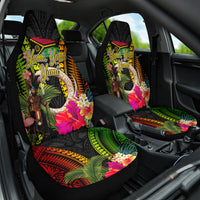 Vanuatu Independence Day Car Seat Cover Boars Tusk and Melanesian Warrior Indipendens Dei