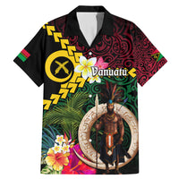 Vanuatu Indipendens Dei Family Matching Mermaid Dress and Hawaiian Shirt Boars Tusk and Melanesian Warrior Hibiscus