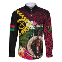 Vanuatu Indipendens Dei Family Matching Mermaid Dress and Hawaiian Shirt Boars Tusk and Melanesian Warrior Hibiscus