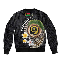 Vanuatu Independence Day Bomber Jacket Melanesian Tribal Pig Tusk with Tropical Plants