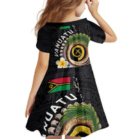 Vanuatu Independence Day Family Matching Off Shoulder Maxi Dress and Hawaiian Shirt Melanesian Tribal Pig Tusk with Tropical Plants LT03 - Polynesian Pride