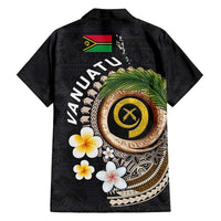 Vanuatu Independence Day Family Matching Off Shoulder Maxi Dress and Hawaiian Shirt Melanesian Tribal Pig Tusk with Tropical Plants LT03 - Polynesian Pride