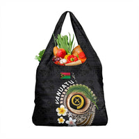Vanuatu Independence Day Grocery Bag Melanesian Tribal Pig Tusk with Tropical Plants