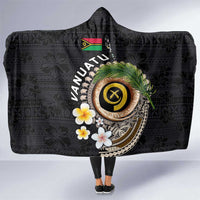 Vanuatu Independence Day Hooded Blanket Melanesian Tribal Pig Tusk with Tropical Plants