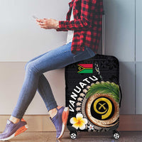 Vanuatu Independence Day Luggage Cover Melanesian Tribal Pig Tusk with Tropical Plants