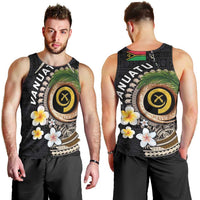 Vanuatu Independence Day Men Tank Top Melanesian Tribal Pig Tusk with Tropical Plants