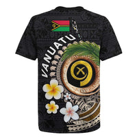 Vanuatu Independence Day Rugby Jersey Melanesian Tribal Pig Tusk with Tropical Plants