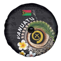 Vanuatu Independence Day Spare Tire Cover Melanesian Tribal Pig Tusk with Tropical Plants